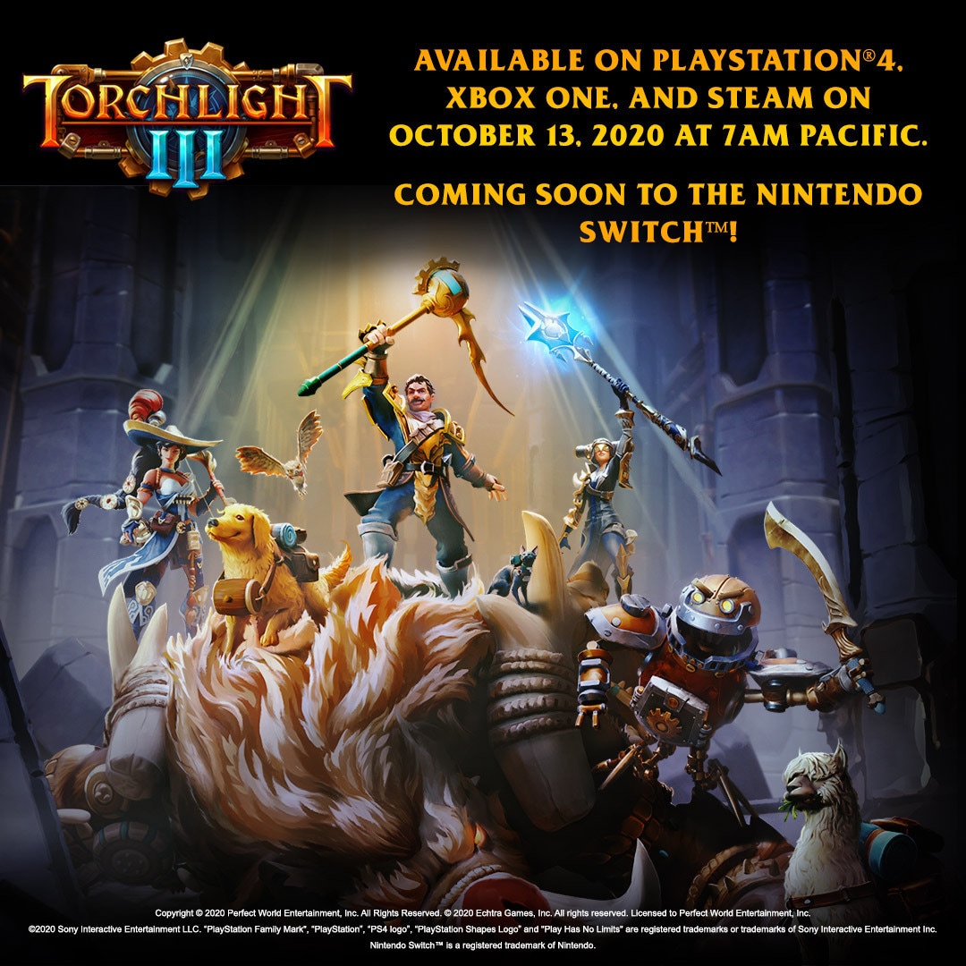 torchlight 3 switch release date