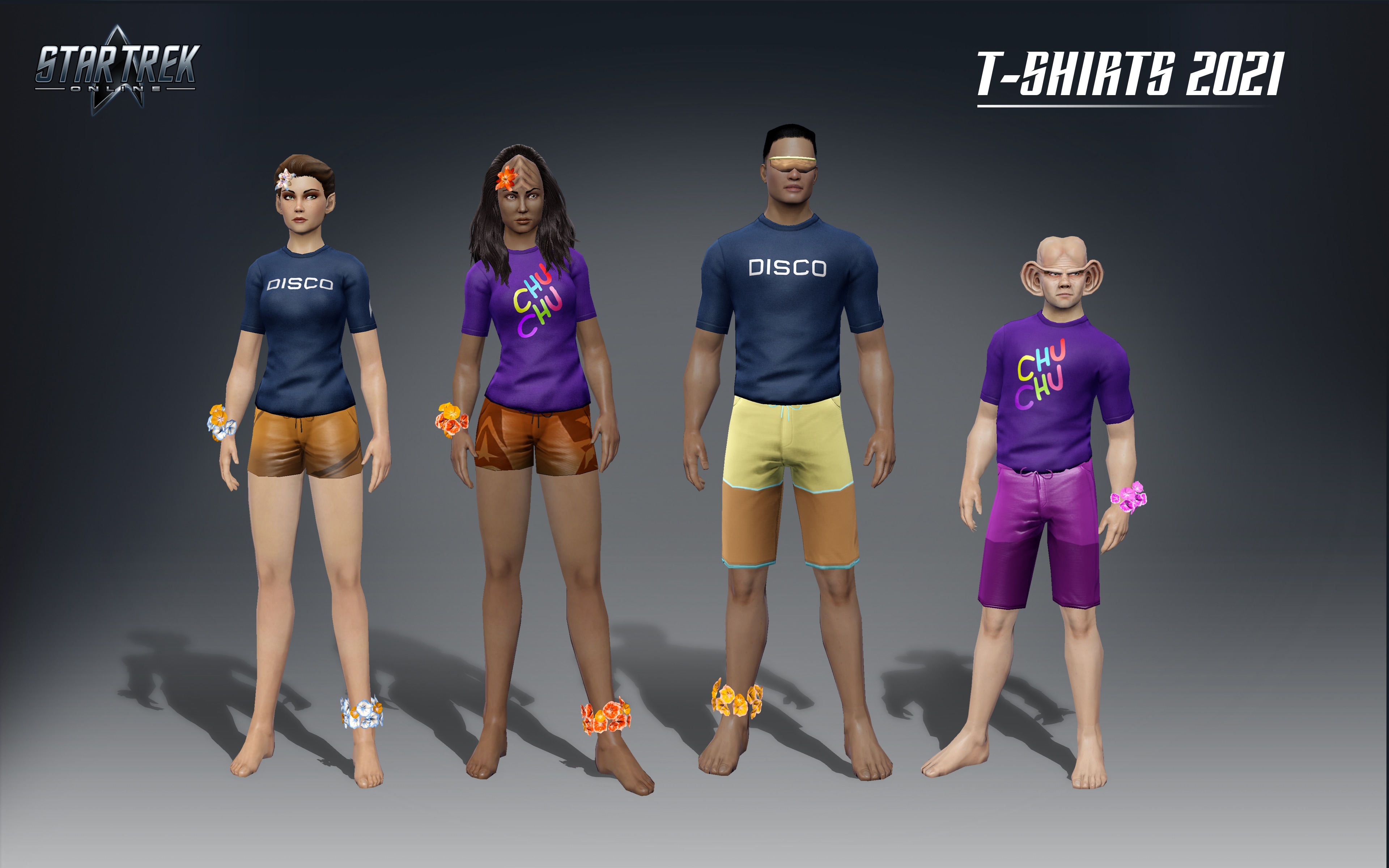 DISCO and Chu Chu Dance shirts from Star Trek Online