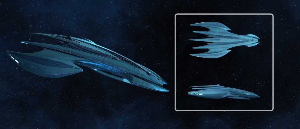 The Caitian-built Aspero Carrier from Star Trek Online