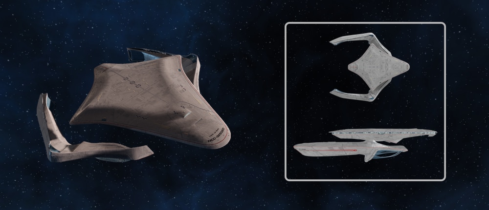 The U.S.S. Le Guin, a Mars-class Pilot Escort from Star Trek Online