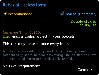 Robe of Useless Items Tooltip