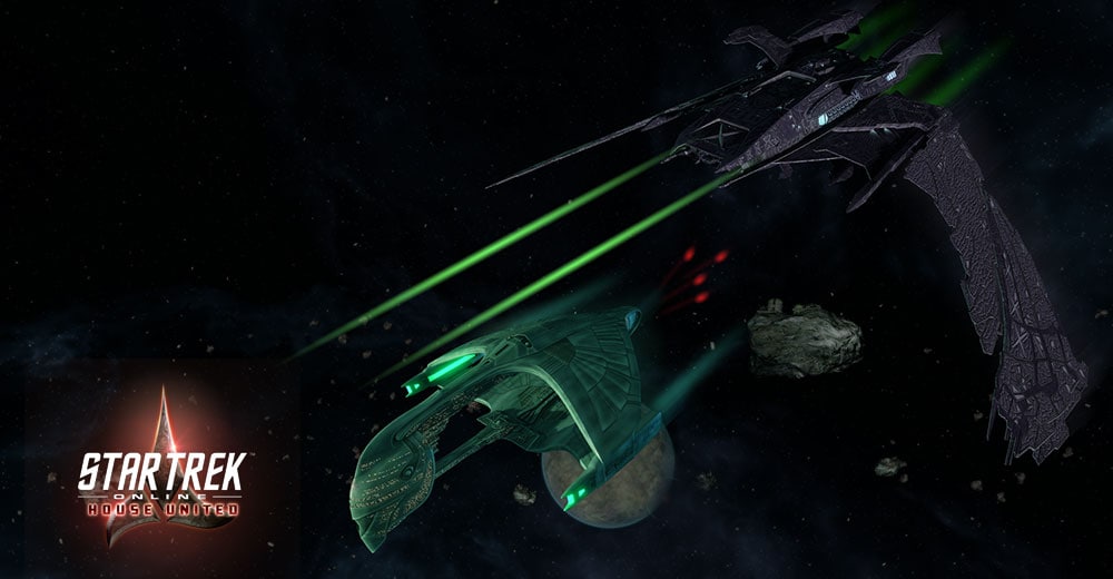 The Legendary Scimitar and D\'deridex Warbirds from Star Trek Online