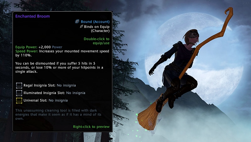 legendary enchanted broom quest neverwinter